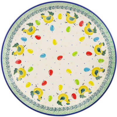 Polish Pottery Dinner Plate 10&frac12;-inch Egg Hunt