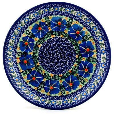 Polish Pottery Dinner Plate 10&frac12;-inch Electric Peony UNIKAT