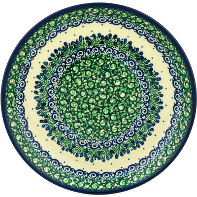 Polish Pottery Dinner Plate 10&frac12;-inch Emerald Garden UNIKAT