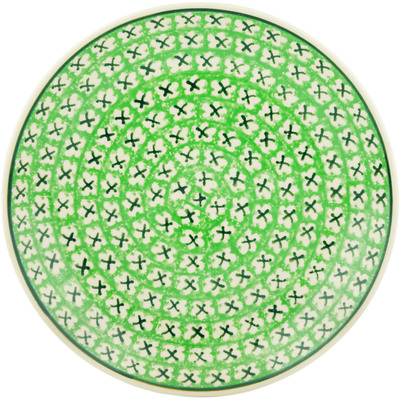 Polish Pottery Dinner Plate 10&frac12;-inch Emerald X&#039;s