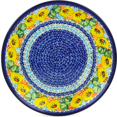 Polish Pottery Dinner Plate 10&frac12;-inch Enchanted Spring UNIKAT