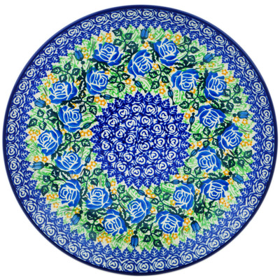 Polish Pottery Dinner Plate 10&frac12;-inch English Rose UNIKAT