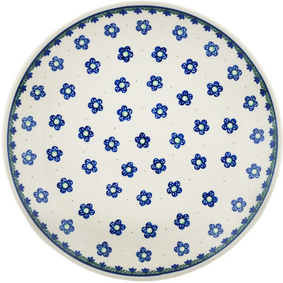 Polish Pottery Dinner Plate 10&frac12;-inch Falling Daisies