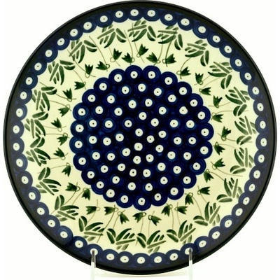 Polish Pottery Dinner Plate 10&frac12;-inch Falling Tulips