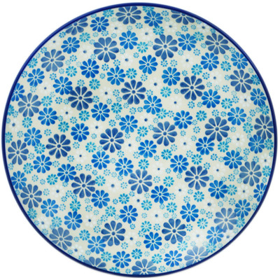 Polish Pottery Dinner Plate 10&frac12;-inch Floating Flowers UNIKAT