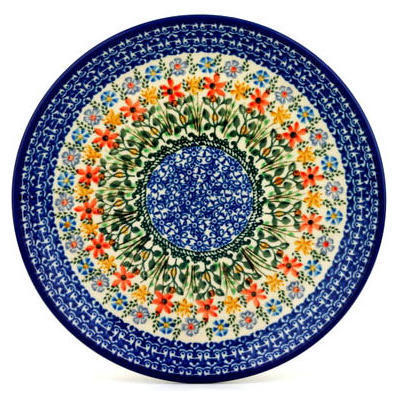 Polish Pottery Dinner Plate 10&frac12;-inch Floral Delight UNIKAT