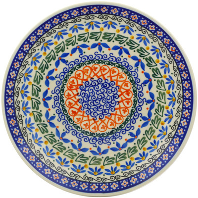 Polish Pottery Dinner Plate 10&frac12;-inch Floral Medley