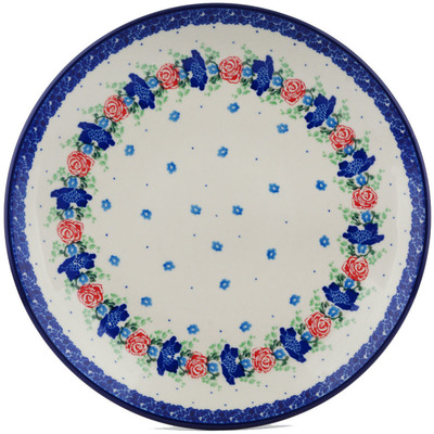 Polish Pottery Dinner Plate 10&frac12;-inch Flower Passion