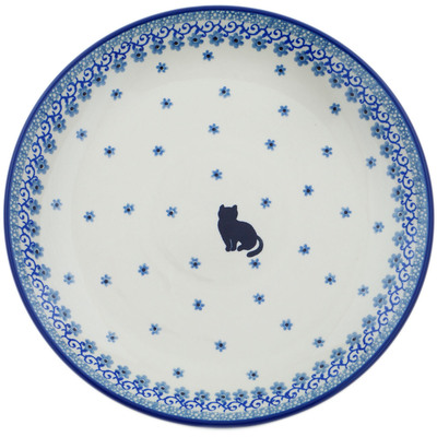 Polish Pottery Dinner Plate 10&frac12;-inch Flower Patch Kitty