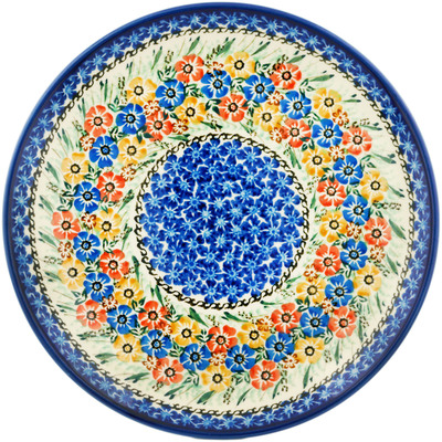Polish Pottery Dinner Plate 10&frac12;-inch Flower Patch UNIKAT