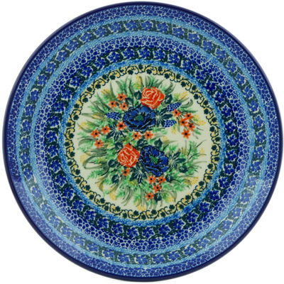 Polish Pottery Dinner Plate 10&frac12;-inch Flower Song UNIKAT