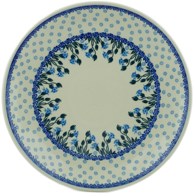 Polish Pottery Dinner Plate 10&frac12;-inch Flowers By The Lake