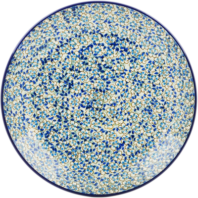 Polish Pottery Dinner Plate 10&frac12;-inch Flowers On The Water UNIKAT