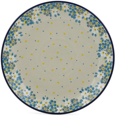 Polish Pottery Dinner Plate 10&frac12;-inch Flowers Under The Starry Sky