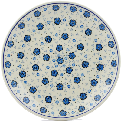 Polish Pottery Dinner Plate 10&frac12;-inch Flowing Blues