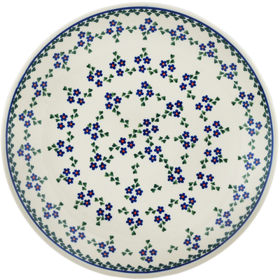 Polish Pottery Dinner Plate 10&frac12;-inch Forget Me Nots
