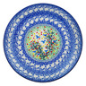 Polish Pottery Dinner Plate 10&frac12;-inch Free Flock UNIKAT