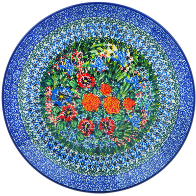 Polish Pottery Dinner Plate 10&frac12;-inch Fresh Blossoms UNIKAT