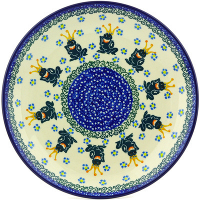 Polish Pottery Dinner Plate 10&frac12;-inch Frog Prince