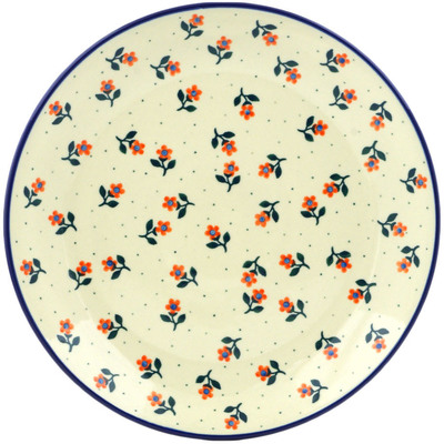 Polish Pottery Dinner Plate 10&frac12;-inch Full Bloom