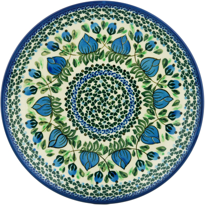 Polish Pottery Dinner Plate 10&frac12;-inch Gentian Blues UNIKAT