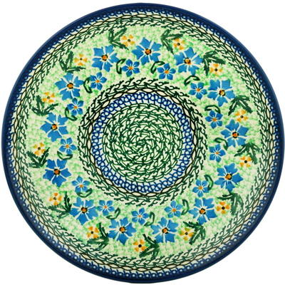 Polish Pottery Dinner Plate 10&frac12;-inch Glorious Green UNIKAT