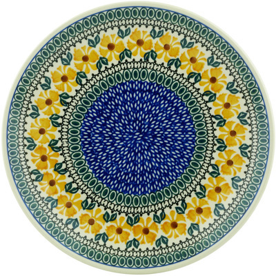 Polish Pottery Dinner Plate 10&frac12;-inch Golden Medley