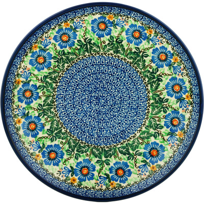 Polish Pottery Dinner Plate 10&frac12;-inch Grecian Blooms UNIKAT
