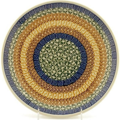 Polish Pottery Dinner Plate 10&frac12;-inch Grecian Sea