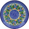 Polish Pottery Dinner Plate 10&frac12;-inch Green Bird Garden UNIKAT