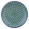 Polish Pottery Dinner Plate 10&frac12;-inch Green Crown