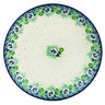 Polish Pottery Dinner Plate 10&frac12;-inch Green Flora