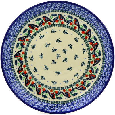 Polish Pottery Dinner Plate 10&frac12;-inch Holly Robin