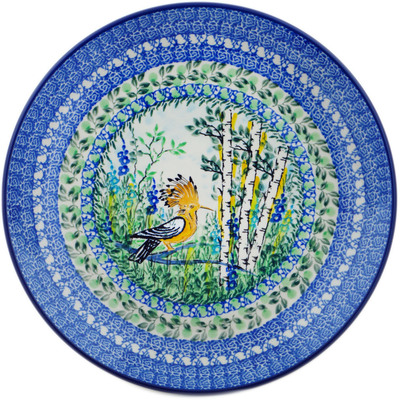 Polish Pottery Dinner Plate 10&frac12;-inch Hoopoe Dudek UNIKAT