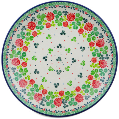 Polish Pottery Dinner Plate 10&frac12;-inch Hydrangea Wreath