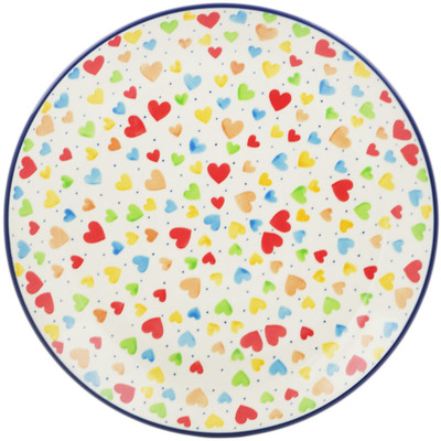Polish Pottery Dinner Plate 10&frac12;-inch In Love With Love UNIKAT