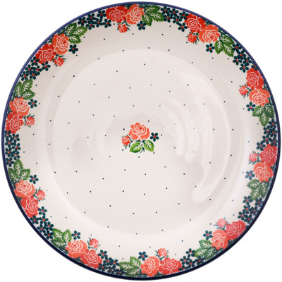 Polish Pottery Dinner Plate 10&frac12;-inch In The Rose Garden