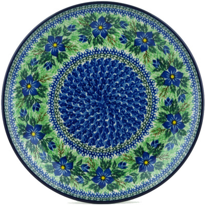 Polish Pottery Dinner Plate 10&frac12;-inch Into The Blue UNIKAT
