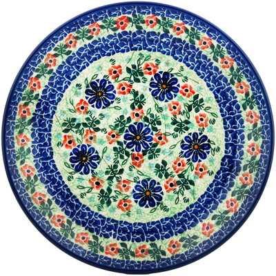 Polish Pottery Dinner Plate 10&frac12;-inch Irish Daisies UNIKAT