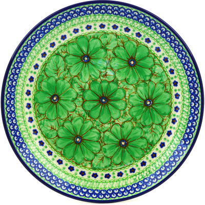 Polish Pottery Dinner Plate 10&frac12;-inch Key Lime Dreams UNIKAT