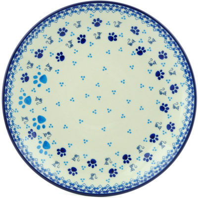 Polish Pottery Dinner Plate 10&frac12;-inch Kitty Paws