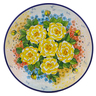 Polish Pottery Dinner Plate 10&frac12;-inch L38 Yellow Elegance UNIKAT