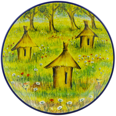 Polish Pottery Dinner Plate 10&frac12;-inch L45 Hut Getaway UNIKAT