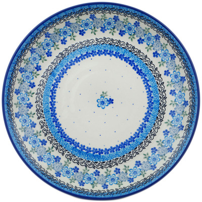 Polish Pottery Dinner Plate 10&frac12;-inch Light Blue Lace