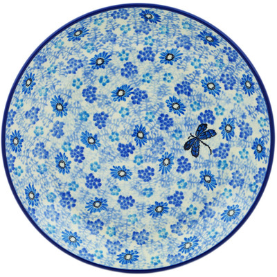 Polish Pottery Dinner Plate 10&frac12;-inch Light Blue Misty Dragonfly
