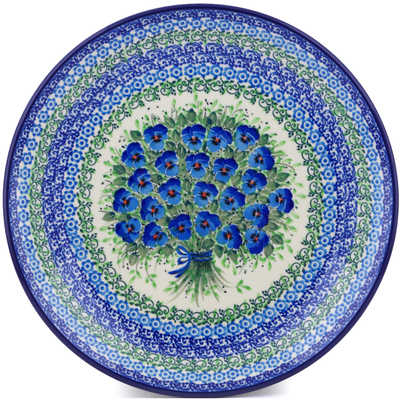 Polish Pottery Dinner Plate 10&frac12;-inch Look Into The Blue UNIKAT