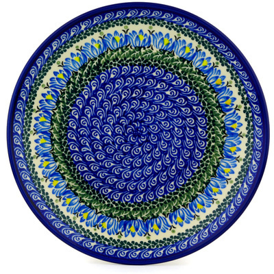 Polish Pottery Dinner Plate 10&frac12;-inch Lotus Blossom