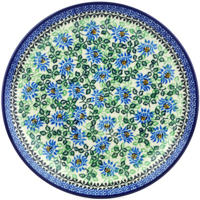 Polish Pottery Dinner Plate 10&frac12;-inch Lotus Vines