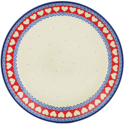 Polish Pottery Dinner Plate 10&frac12;-inch Love Struck