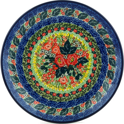 Polish Pottery Dinner Plate 10&frac12;-inch Lovely Decoration UNIKAT